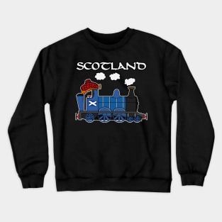 Scotland Steam Train Scottish Flag St Andrews Day Crewneck Sweatshirt